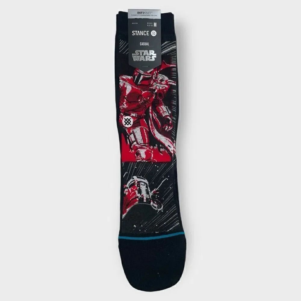 STANCE Star Wars x Manga Mando Crew Socks Mens size Medium (6-8.5) New